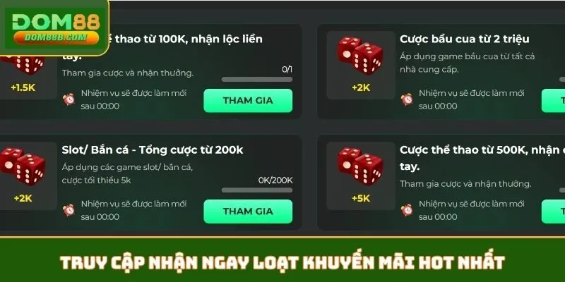 Truy cập nhận ngay loạt khuyến mãi hot nhất